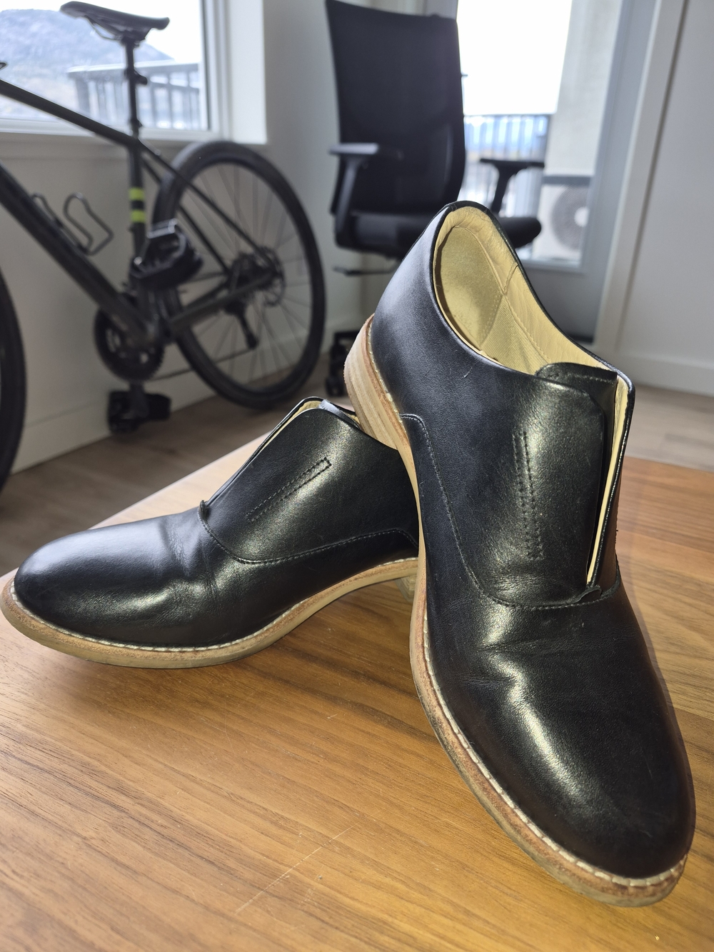 Clarks Oxford Style Leather Slip Ons